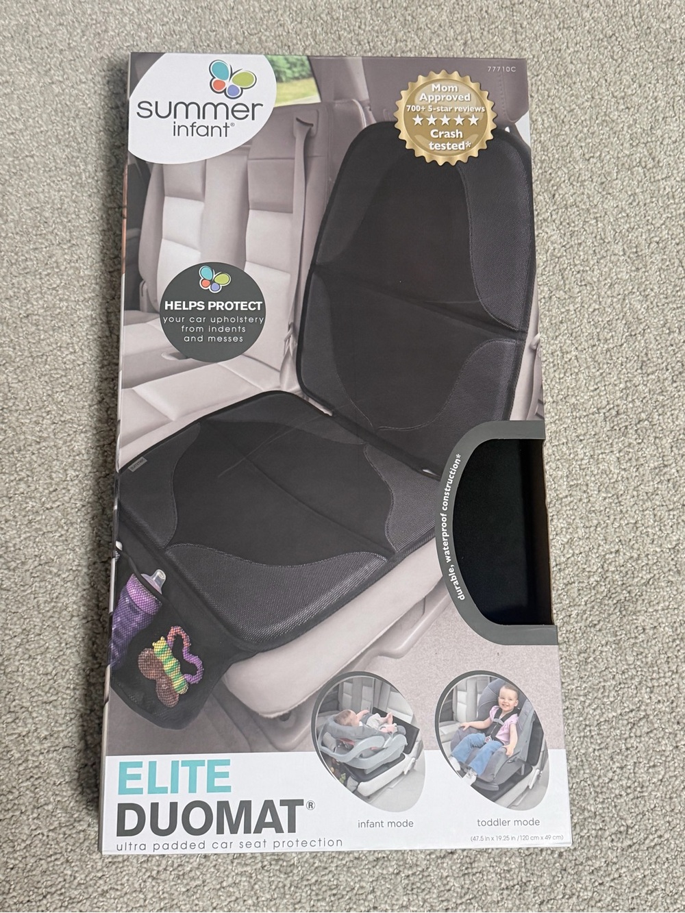 Summer Infant Elite Duomat Car Seat Protector - Black